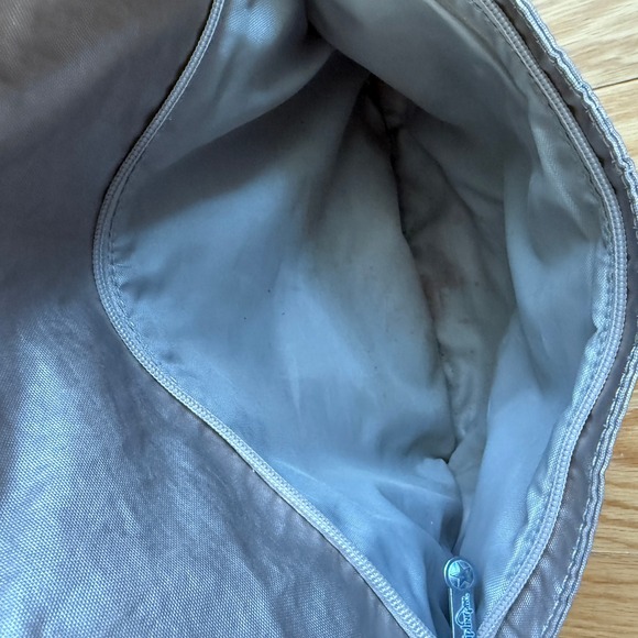 Kipling Shoulder Bag Metallic Gold Tan Beige Nylon Crossbody Handbag Purse - Picture 8 of 16